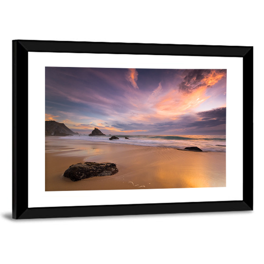 Adraga Beach Sunset Wall Art