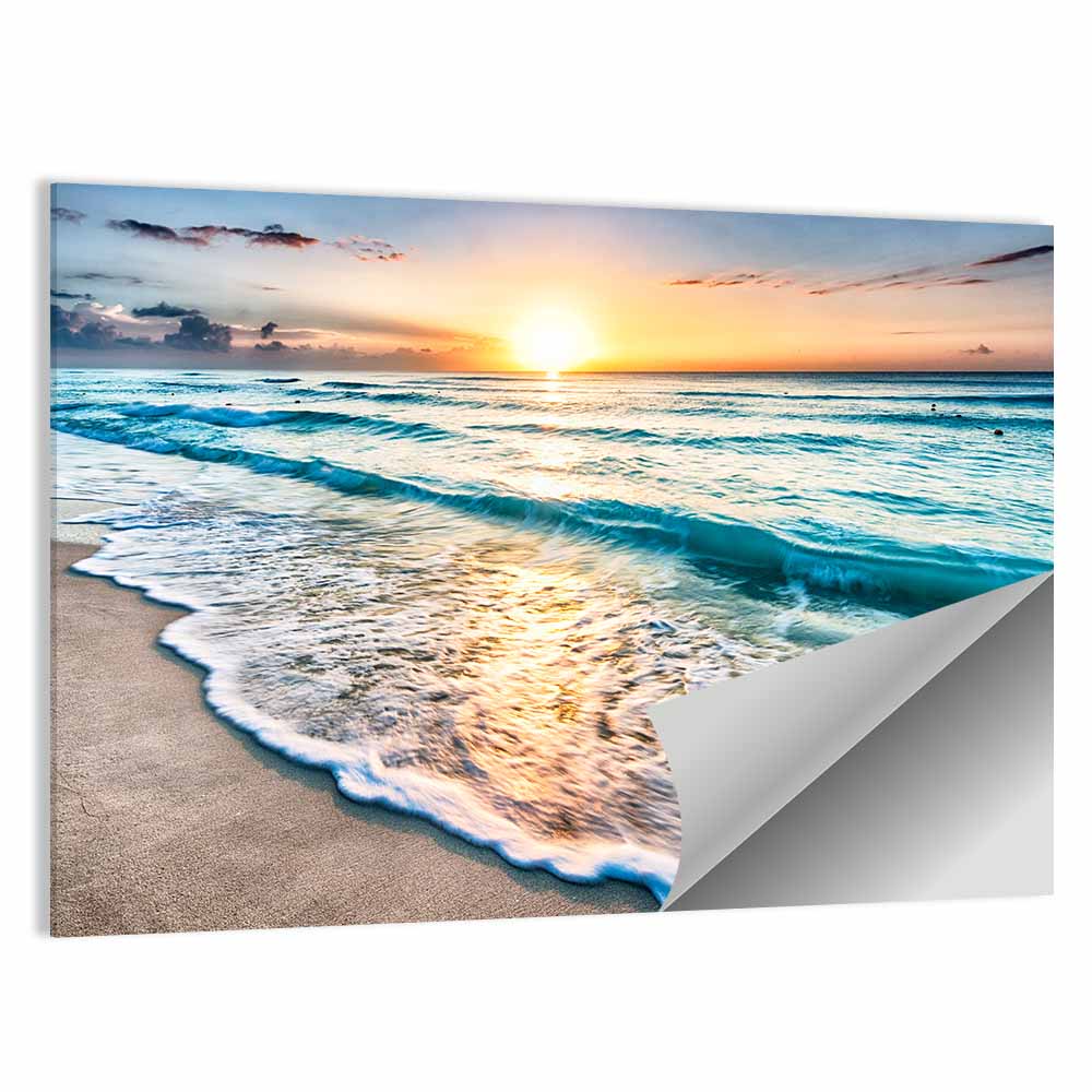 Cancun Beach Sunrise Wall Art