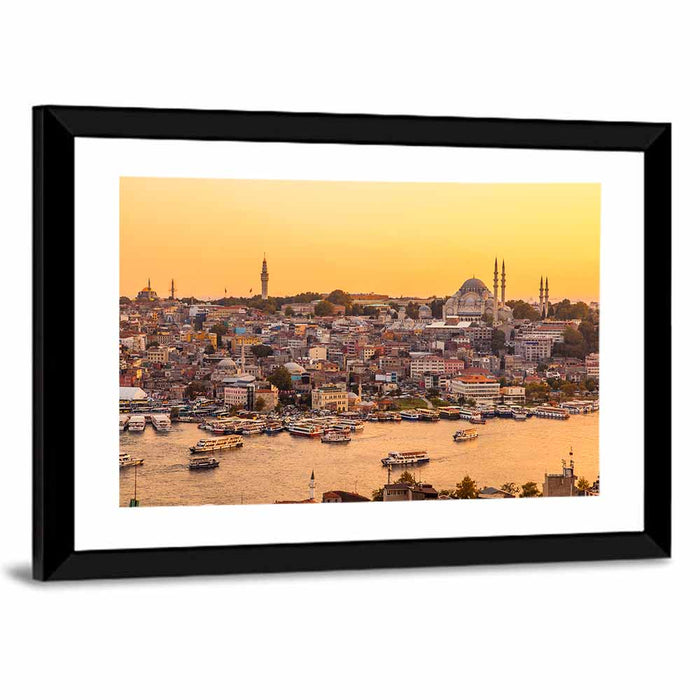 Golden Horn Bay, Istanbul Wall Art as a framed print