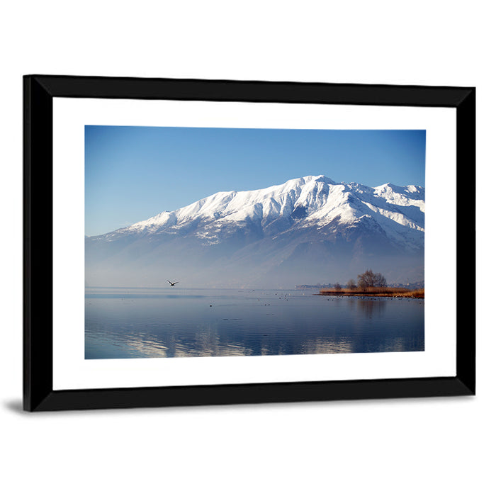 Lake Como Reflection Wall Art as a framed print