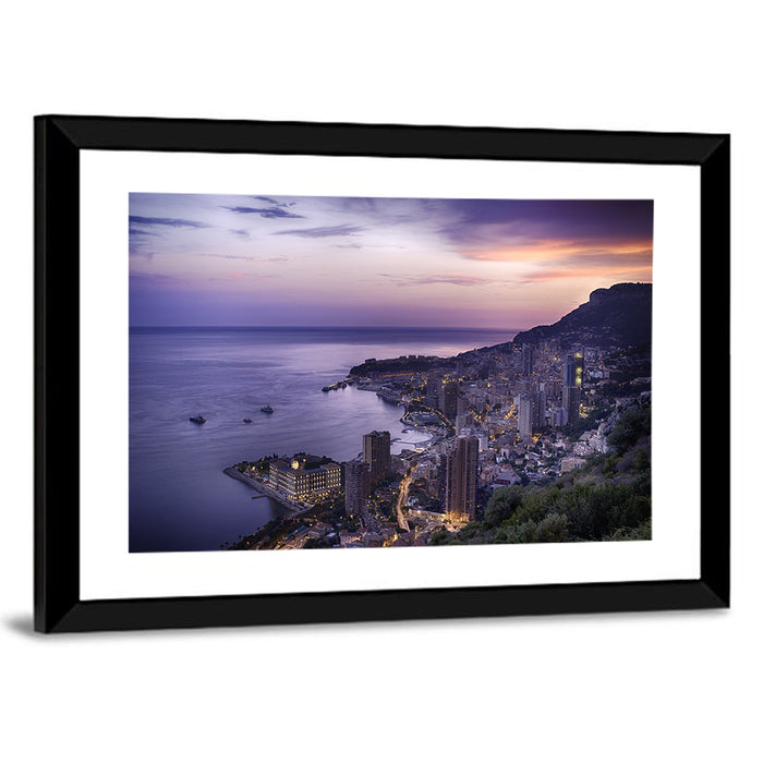 Monte Carlo at Dusk Wall Art as a framed print