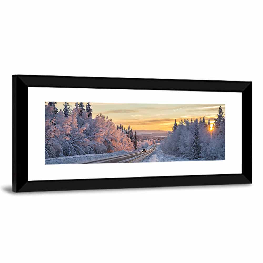 Snowy Winter Road Wall Art