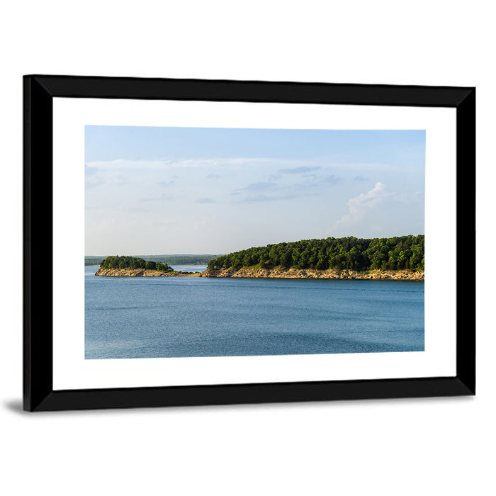 Truman Lake Peninsula Wall Art as a framed print