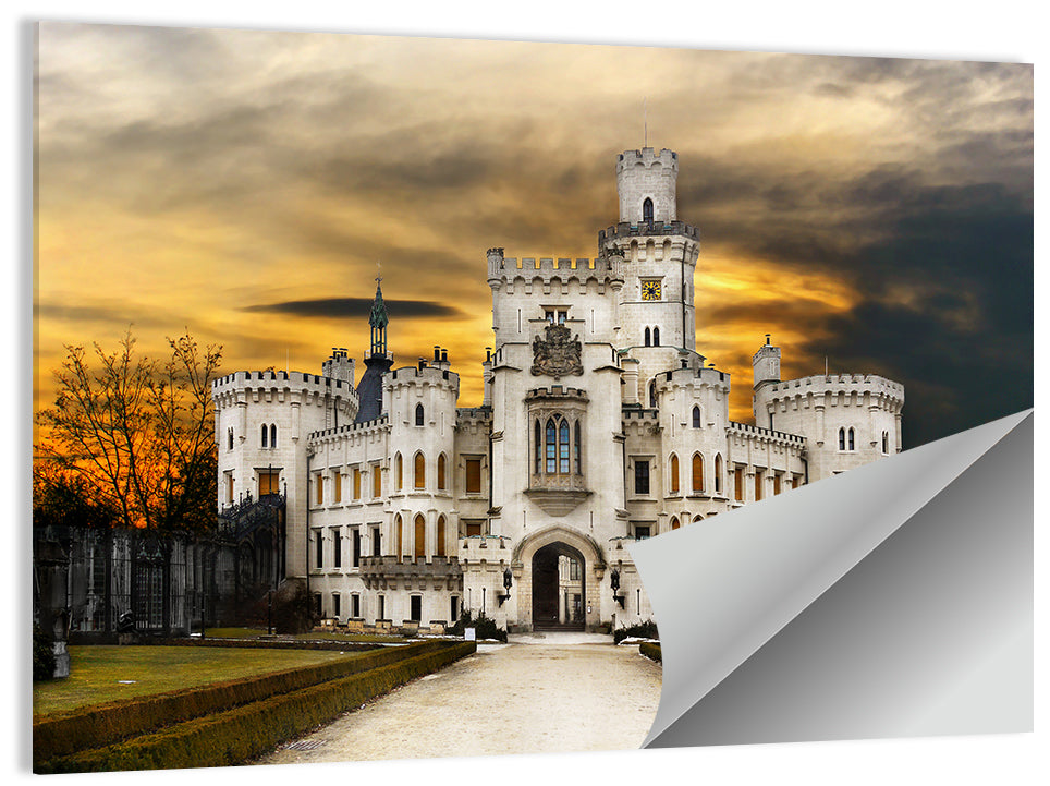 Hluboka White Castle Wall Art