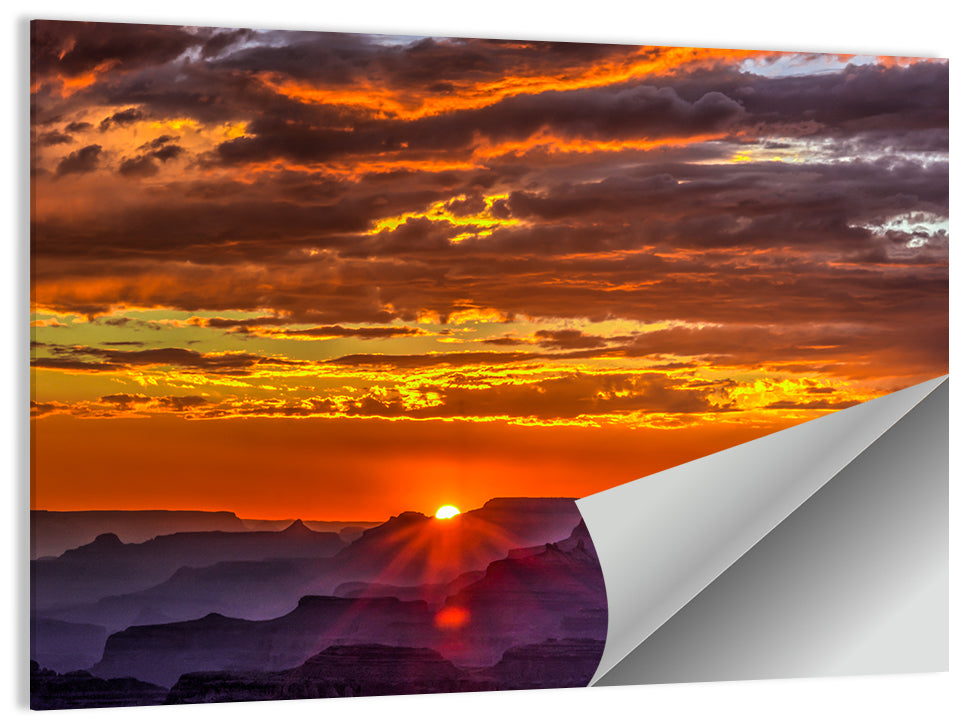 Lipan Point Golden Sunset Wall Art