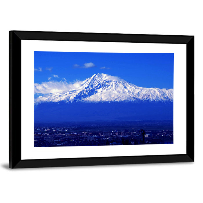 Mount Ararat Over Yerevan Wall Art as a framed print