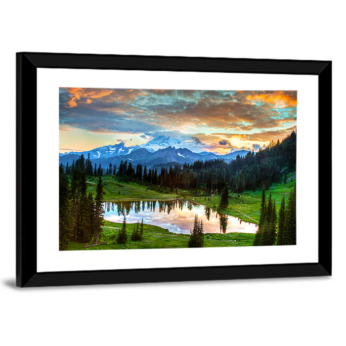 Mount Rainier Reflection at Tipsoo Lake Wall Art as a framed print
