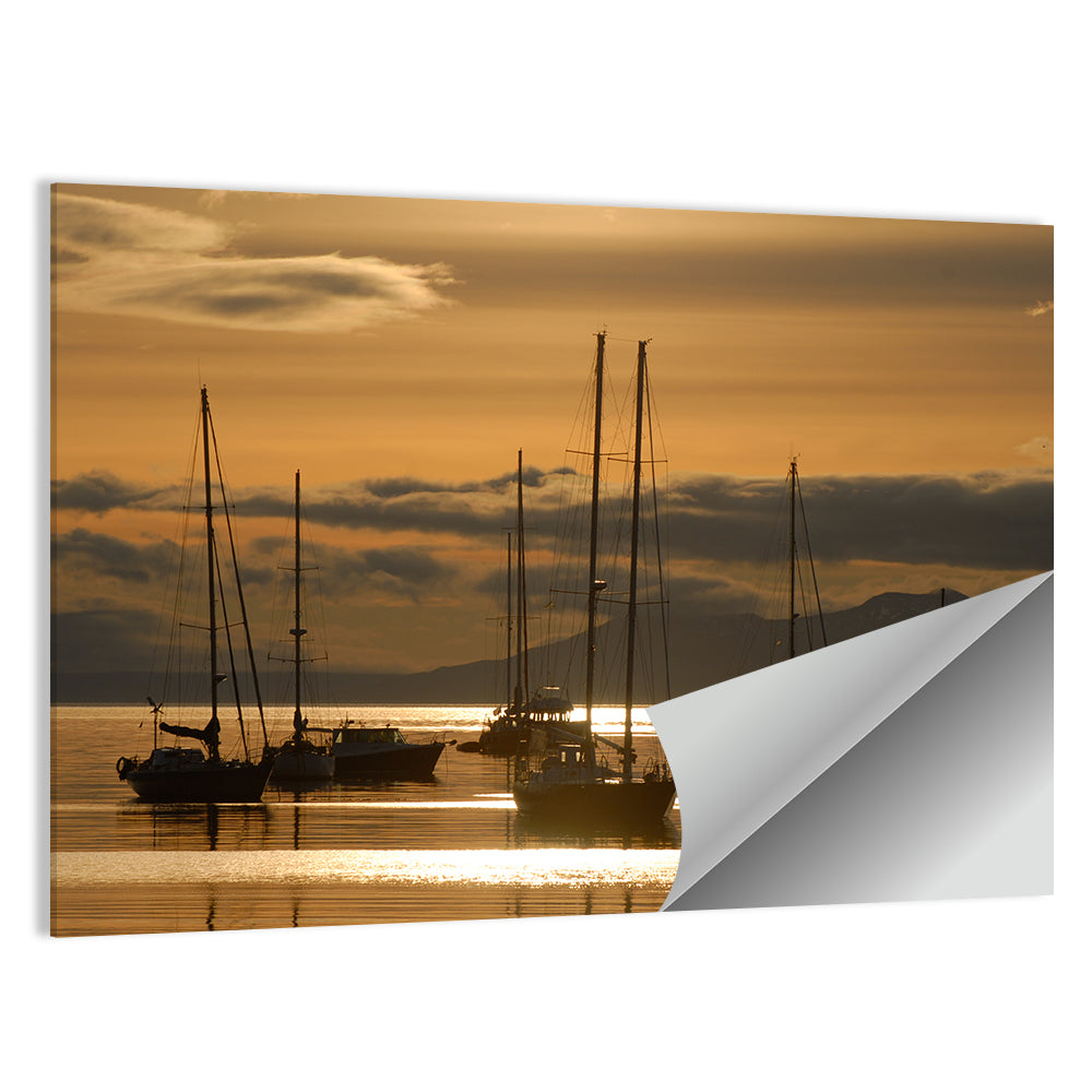 Boats at Sunrise Wall Art