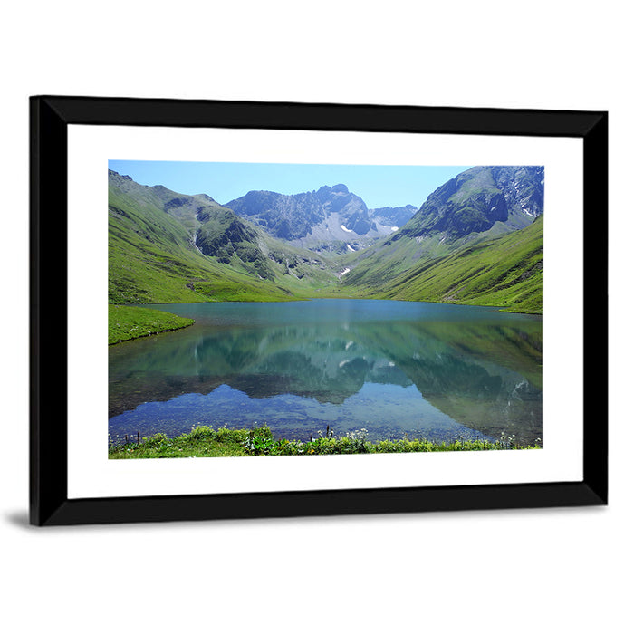 Urup Lake Reflection Wall Art as a framed print