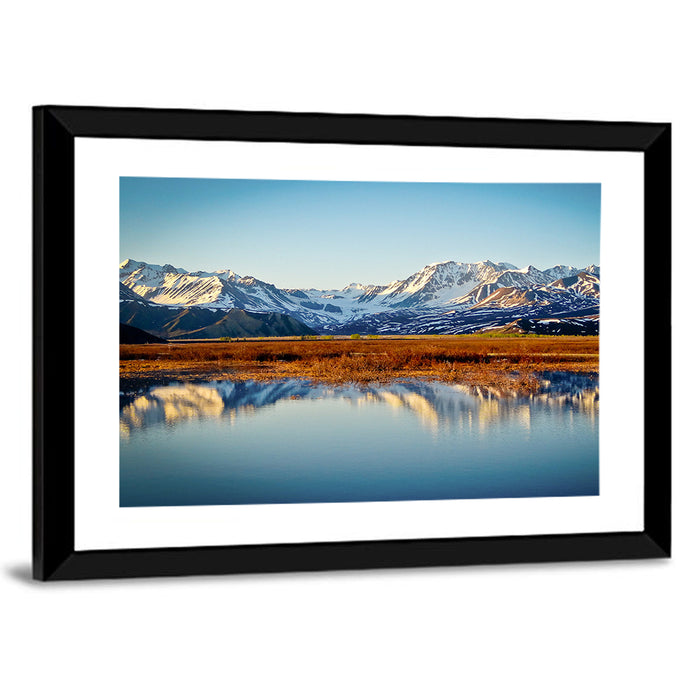 Summit Lake Reflection Wall Art as a framed print