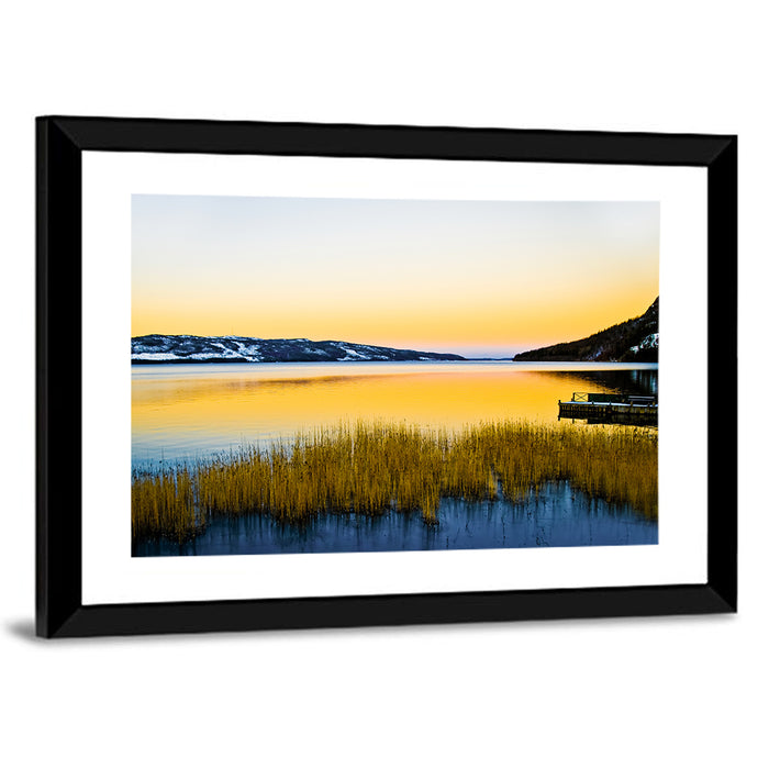 Lapland Lake Sunrise Wall Art as a framed print