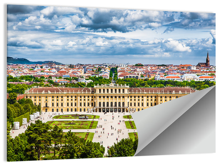 Schönbrunn Palace and Great Parterre Gardens Wall Art as a poster print