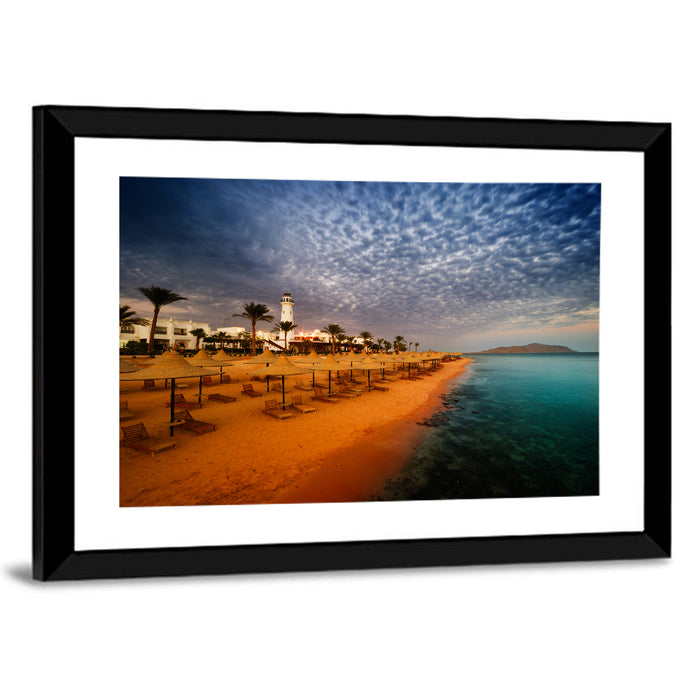 Sharm El Sheikh Beach at Dusk Wall Art as a framed print