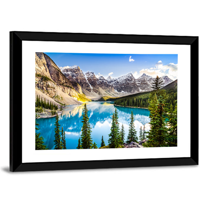 Moraine Lake Reflections Wall Art as a framed print