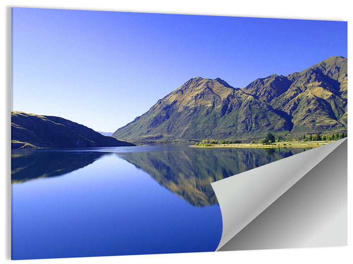 Lake Hawea Mirror Reflection Wall Art as a poster print
