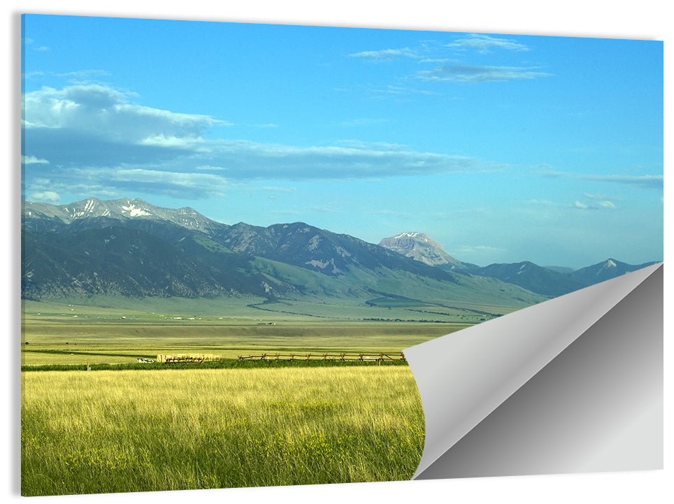 Montana Mountains Ranch Wall Art