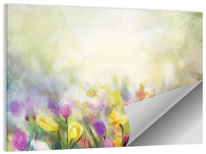Soft Focus Tulip Meadow Wall Art as a poster print