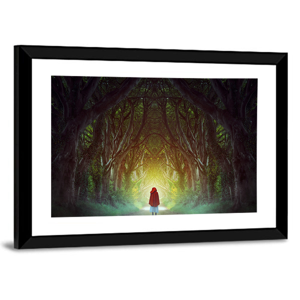 Hedges Forest Pathway Wall Art
