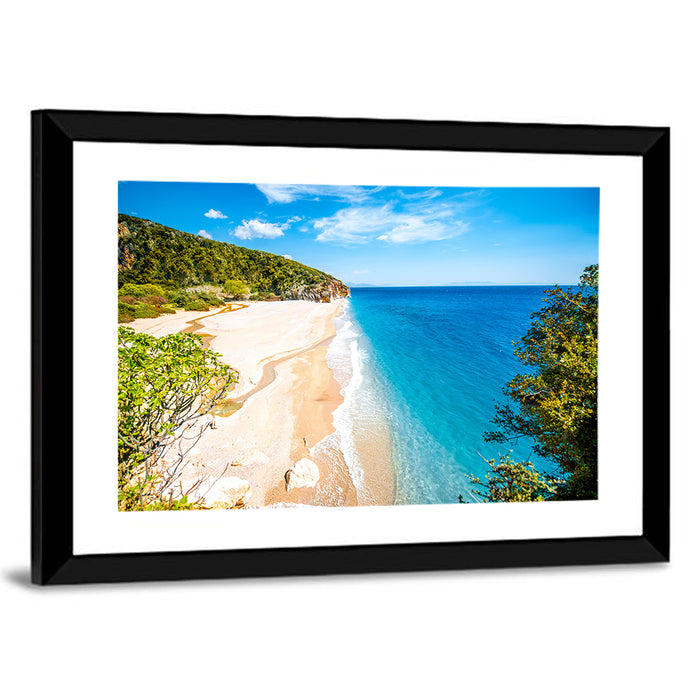 Mylopotamos Turquoise Beach Wall Art as a framed print