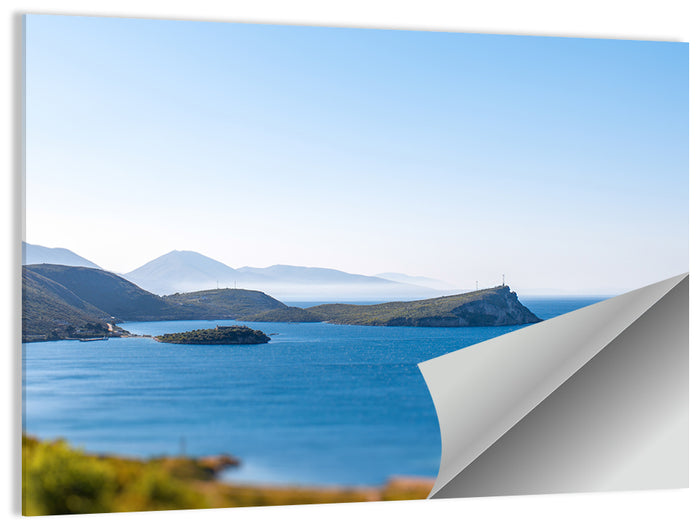 Coastal Cliffs and Lighthouse Bay Wall Art as a poster print