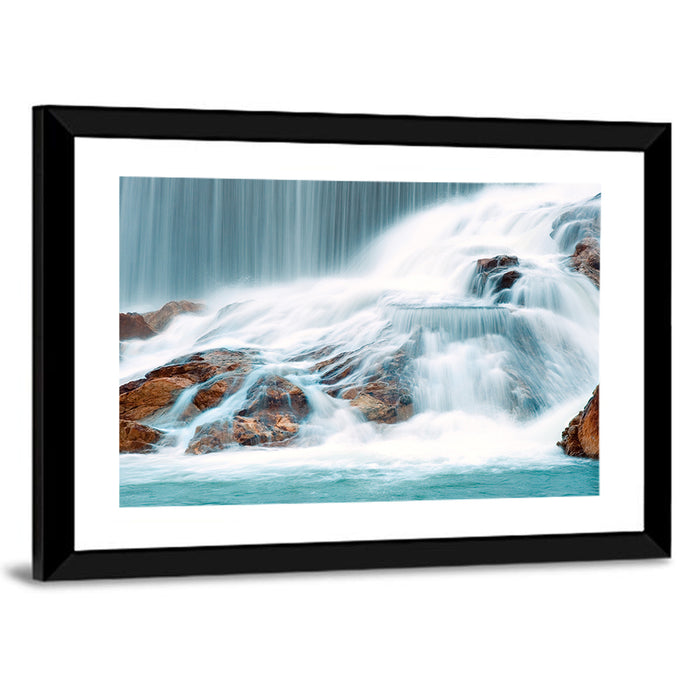 Ningbo Cascading Waterfall Wall Art as a framed print