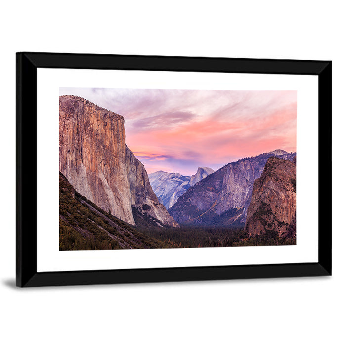 El Capitan at Tunnel View Wall Art as a framed print