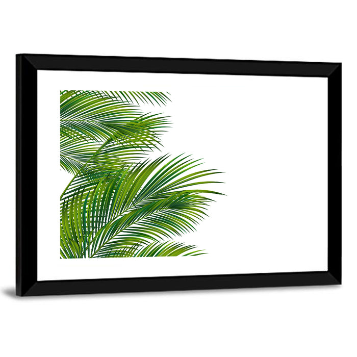 Asymmetrical Palm Fronds Wall Art as a framed print