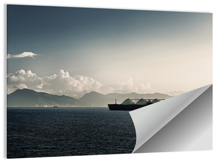Lng Tanker at Sea Wall Art as a poster print