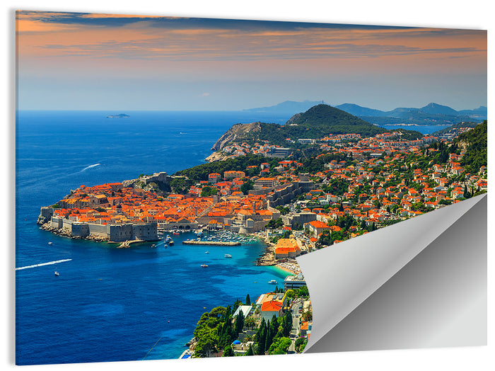 Dubrovnik Old Town Sunset Wall Art as a poster print