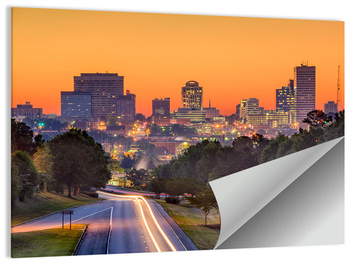 Jackson Downtown Skyline Wall Art as a poster print