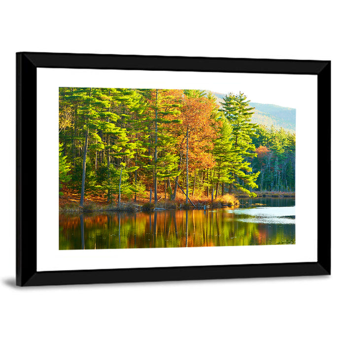 White Mountain National Forest Reflection Wall Art as a framed print