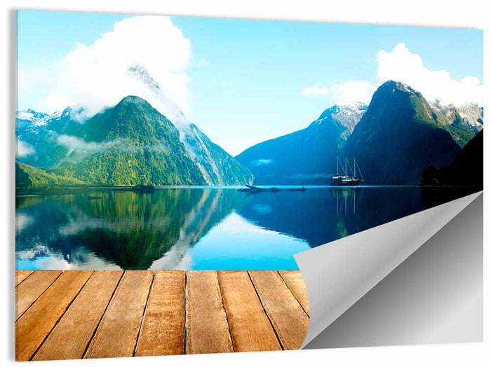 Mitre Peak at Milford Sound Wall Art as a poster print