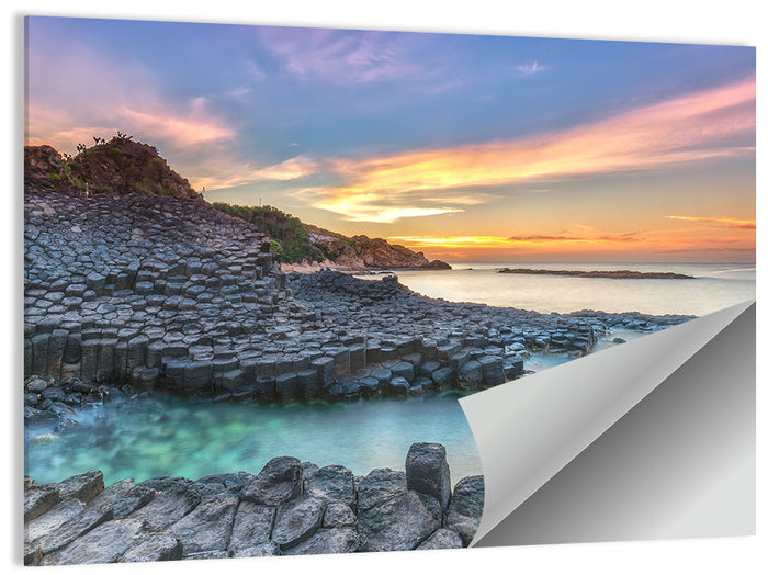 Tuy Hoa Basalt Sunset Wall Art as a poster print