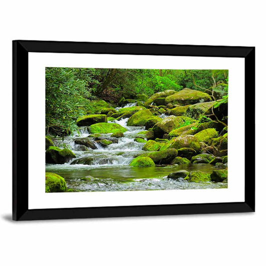 Cascading Mountain Stream Wall Art