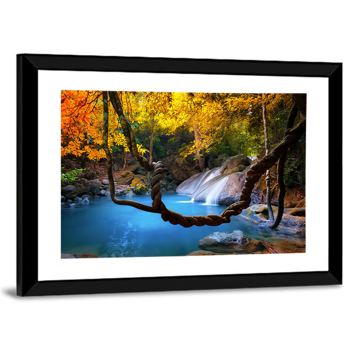Erawan Waterfall Pool, Kanchanaburi Wall Art as a framed print