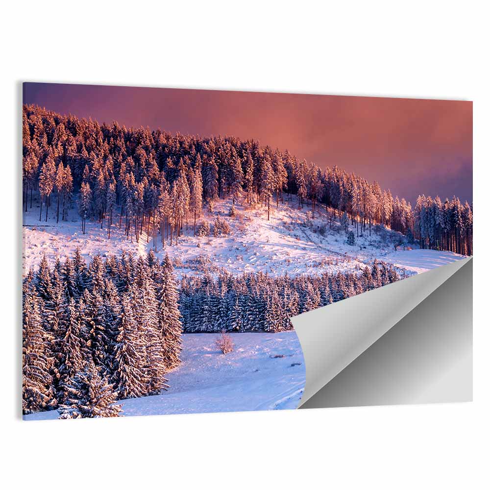 Idyllic Mountains Sunset Wall Art