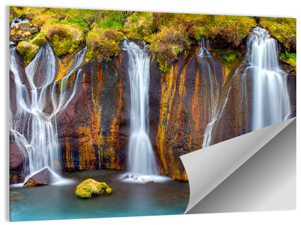 Hraunfossar Falls Wall Art
