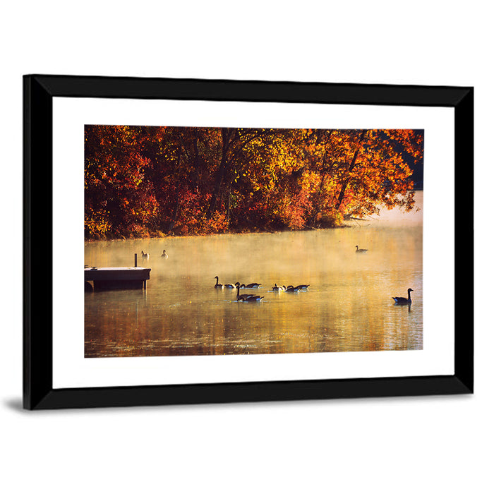 Governor Dodge Misty Lake Wall Art as a framed print