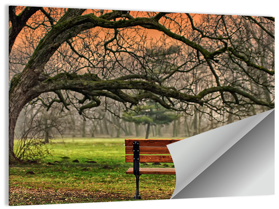 Romantic Autumn Park Wall Art