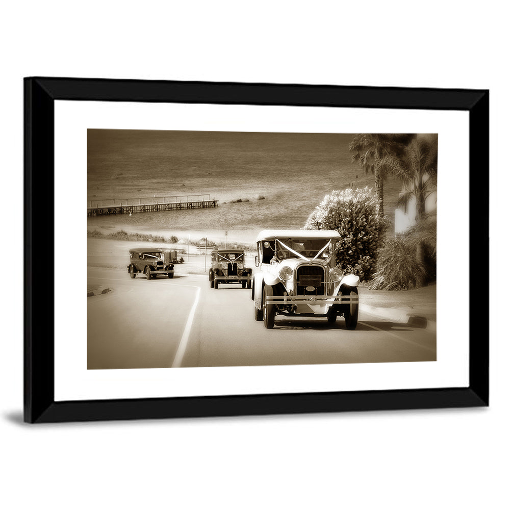Vintage Wedding Cars Wall Art