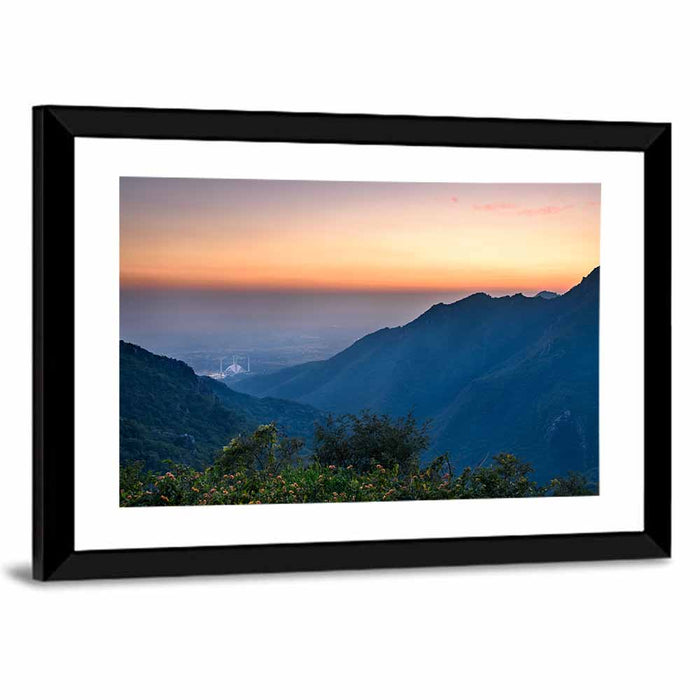 Margalla Hills Twilight Wall Art as a framed print