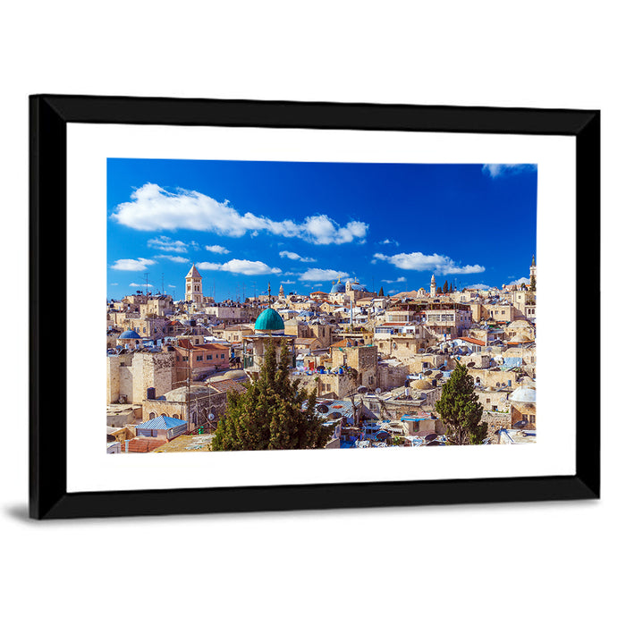 Jerusalem Old City Rooftops Wall Art as a framed print