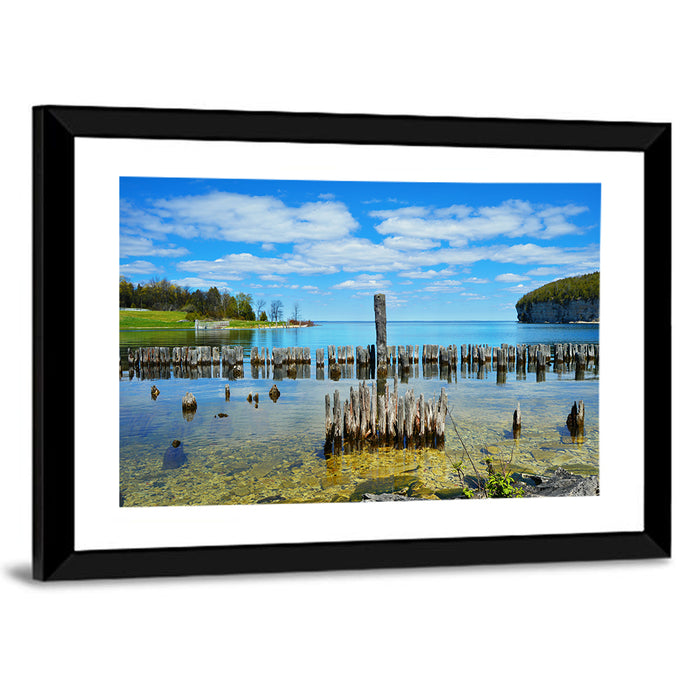 Big Bay De Noc Garden View Wall Art as a framed print