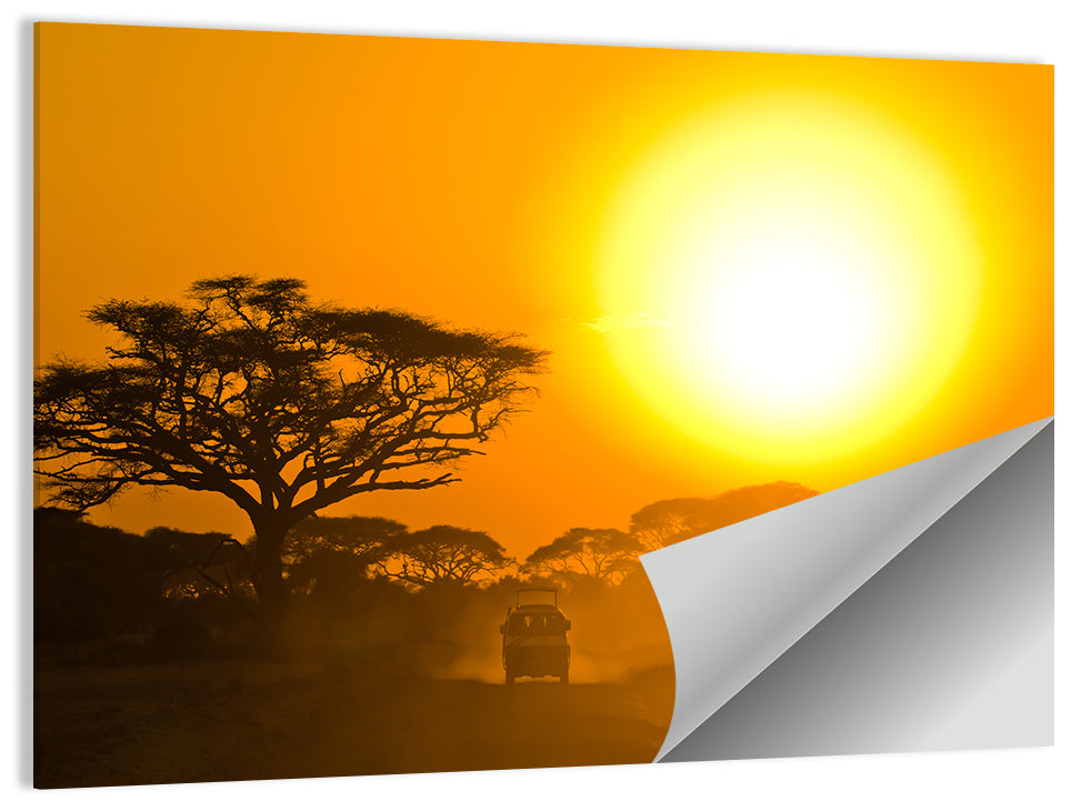 Safari Jeep Savannah Wall Art