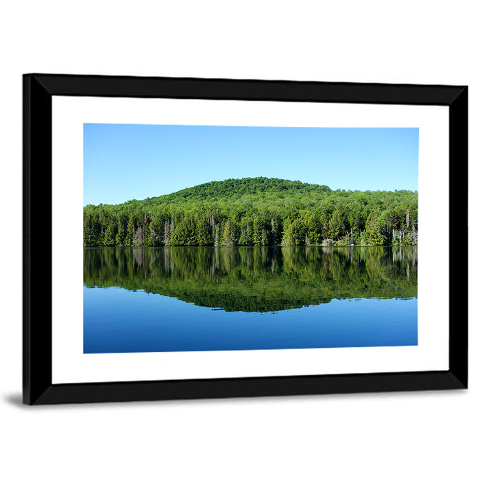 Vermont Mountain Lake Wall Art as a framed print