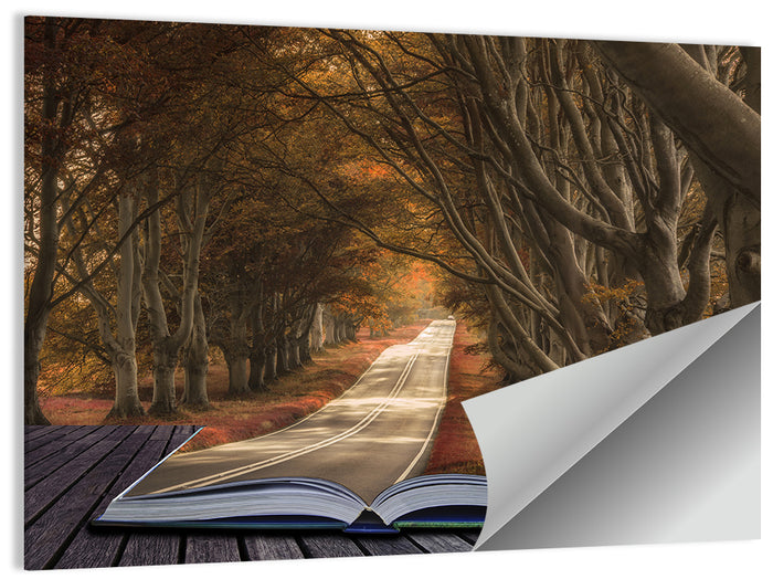 Surreal Book Pathway Wall Art as a poster print