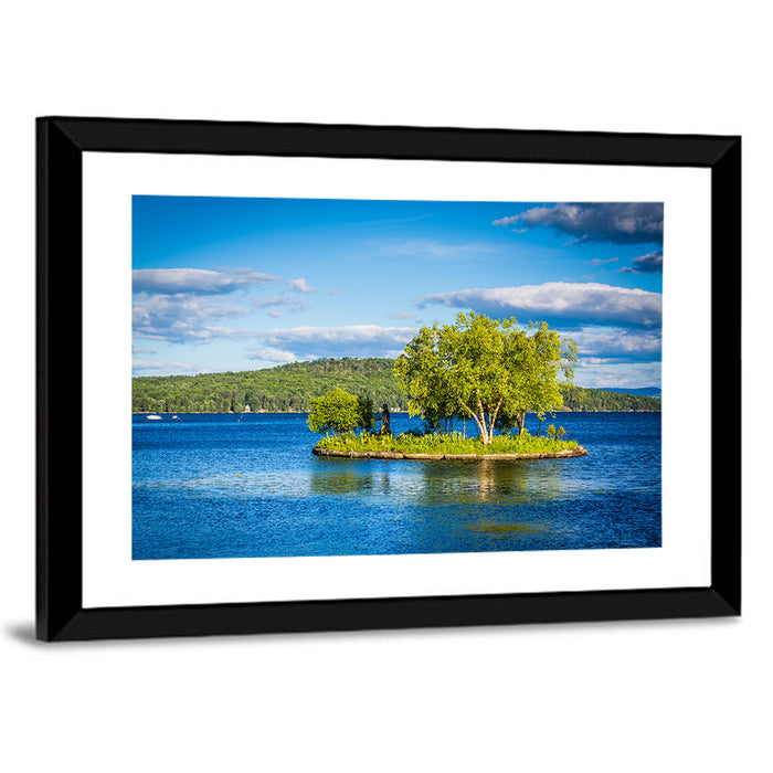 Lake Winnipesaukee Landscape Wall Art as a framed print