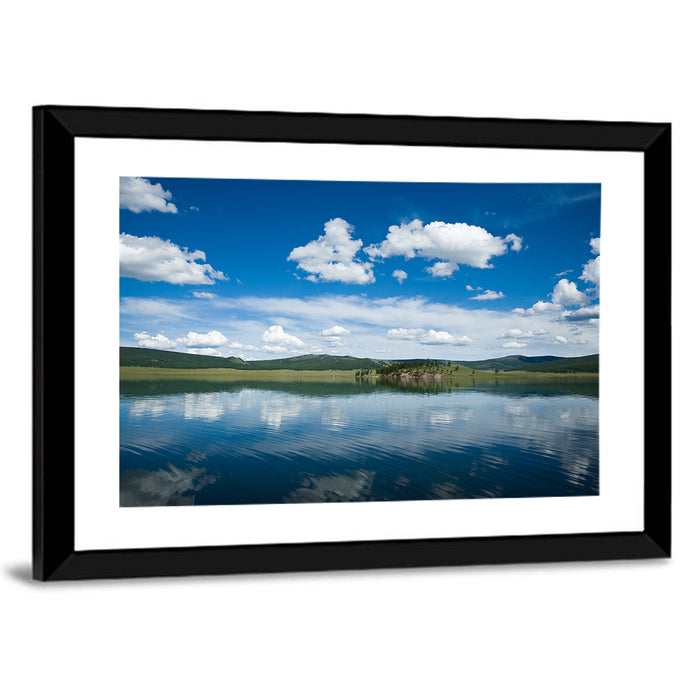 Lake Khovsgol Reflection Wall Art as a framed print