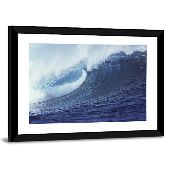 Powerful Breaking Wave Wall Art as a framed print