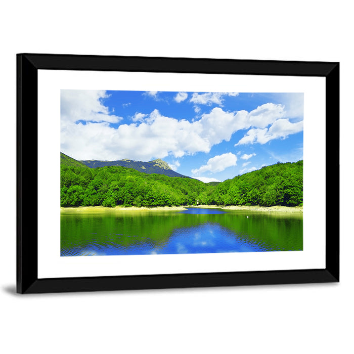 Montseny Mountains from Santa Fe Lake Wall Art as a framed print